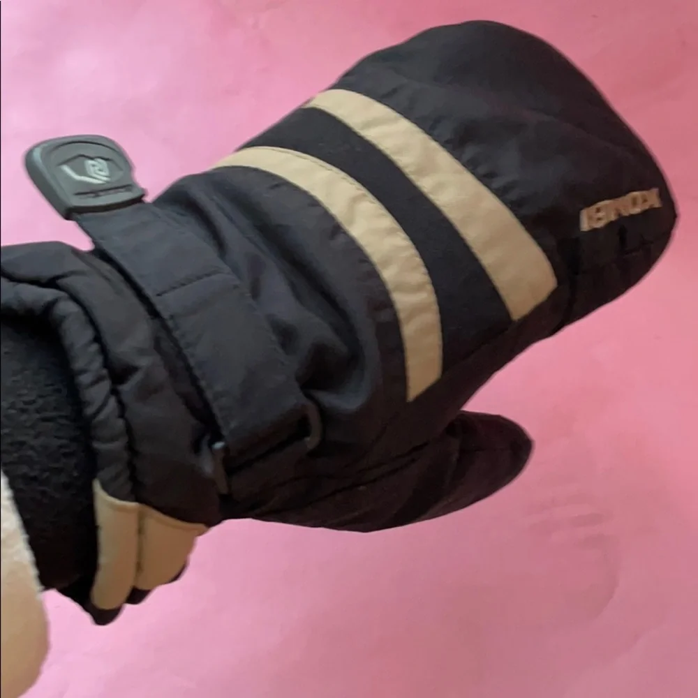 Vintage leather/waterproof material mittens